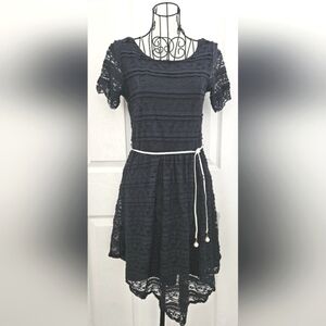 Rewind Crochet-Lace Asymmetrical Dress